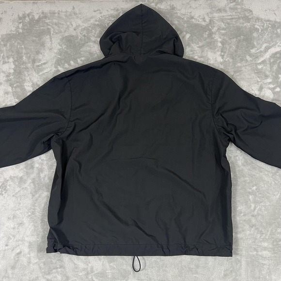 Dior Makeup Jacket Mens Large Black Hooded Half Zip Pullover Windbreaker Anorak - Picture 11 of 13